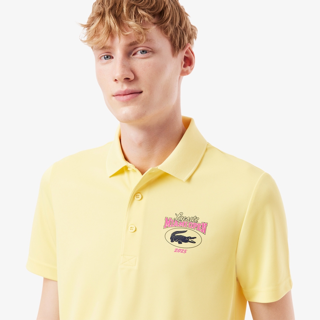 Áo Polo Lacoste Nam Chính hãng - Miami Open Dry Polo - Màu Vàng | JapanSport DH8632-51-107