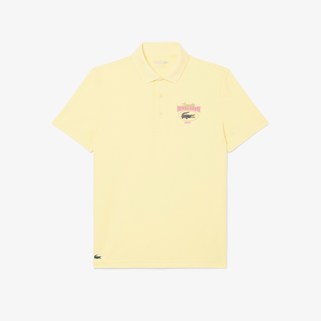 Áo Polo Lacoste Nam Chính hãng - Miami Open Dry Polo - Màu Vàng | JapanSport DH8632-51-107