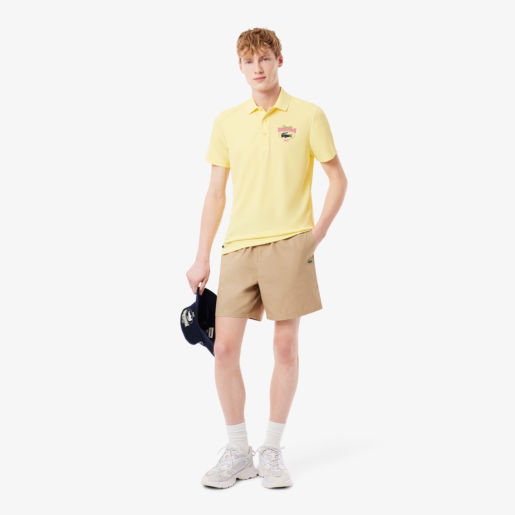 Áo Polo Lacoste Nam Chính hãng - Miami Open Dry Polo - Màu Vàng | JapanSport DH8632-51-107