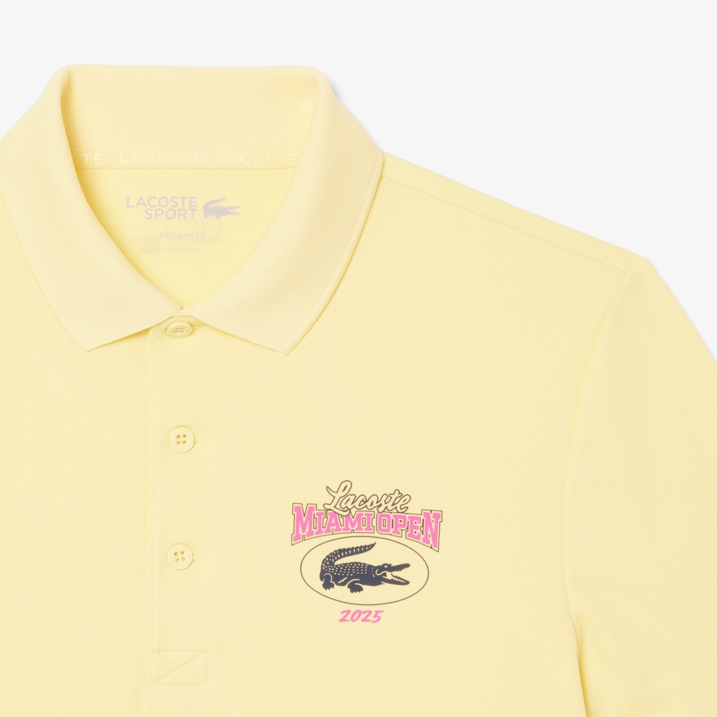 Áo Polo Lacoste Nam Chính hãng - Miami Open Dry Polo - Màu Vàng | JapanSport DH8632-51-107