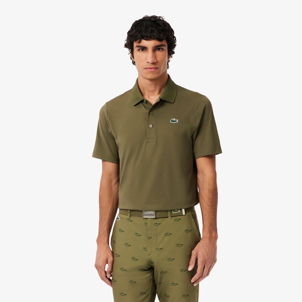 Áo Polo Lacoste Nam Chính hãng - Áo Polo Golf Lacoste Nam Dáng Suông Chống Tia UV - Màu Xanh | JapanSport DH8915-51-E9F