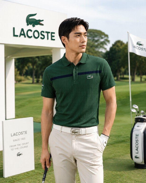 Áo Polo Lacoste Nam Chính hãng - Ultra Dry Badge Accent - Màu Green | JapanSport DH8960-51-381