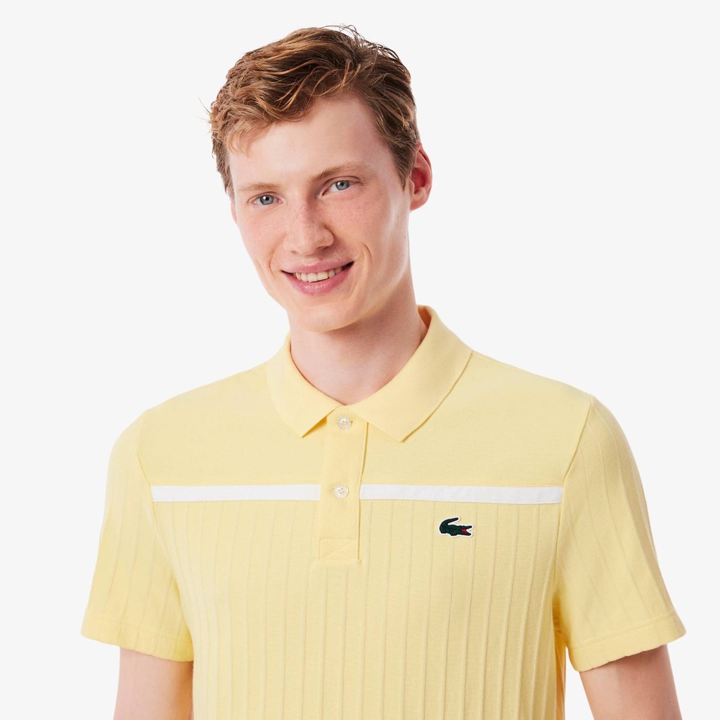Áo Polo Lacoste Chính hãng - Ultra Dry Badge Accent Tennis Heritage - Màu Vàng | JapanSport DH8960-51-KCD