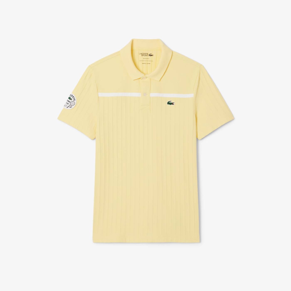 Áo Polo Lacoste Chính hãng - Ultra Dry Badge Accent Tennis Heritage - Màu Vàng | JapanSport DH8960-51-KCD