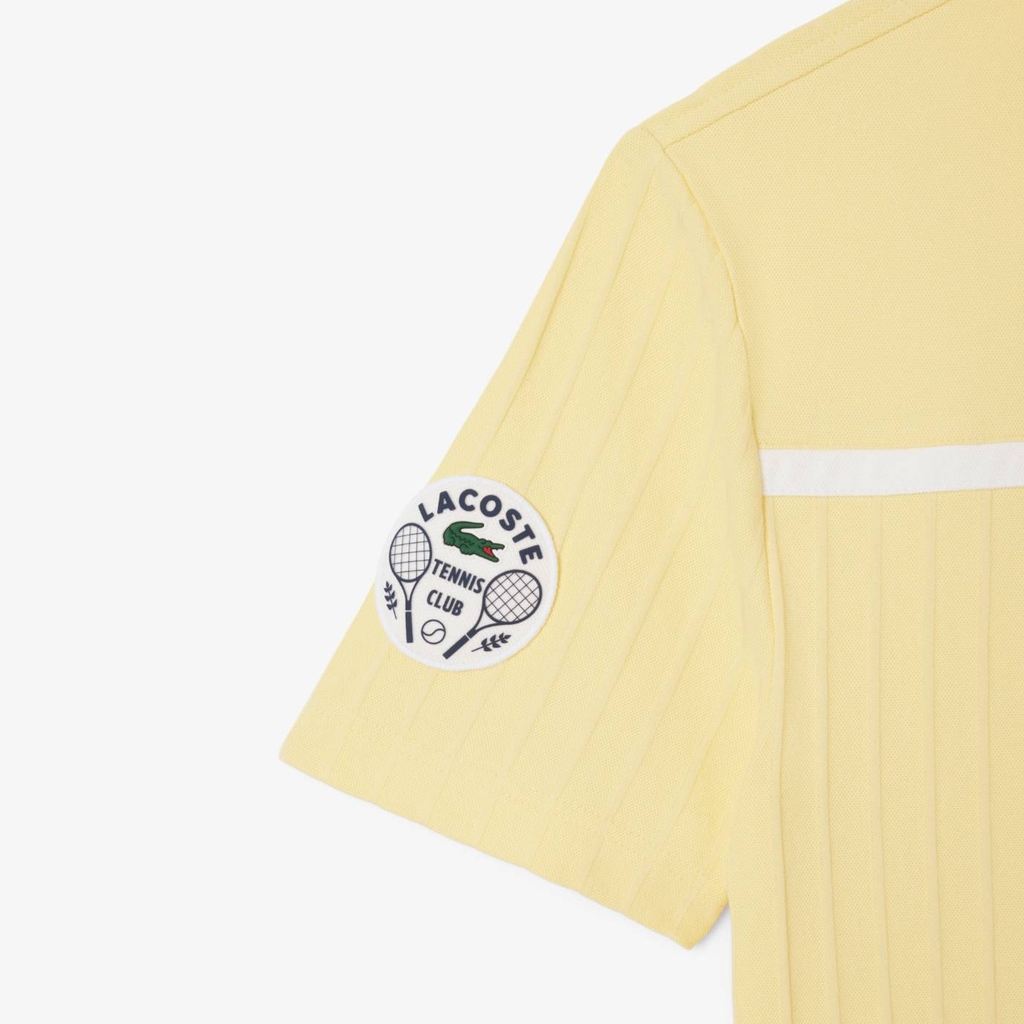 Áo Polo Lacoste Chính hãng - Ultra Dry Badge Accent Tennis Heritage - Màu Vàng | JapanSport DH8960-51-KCD
