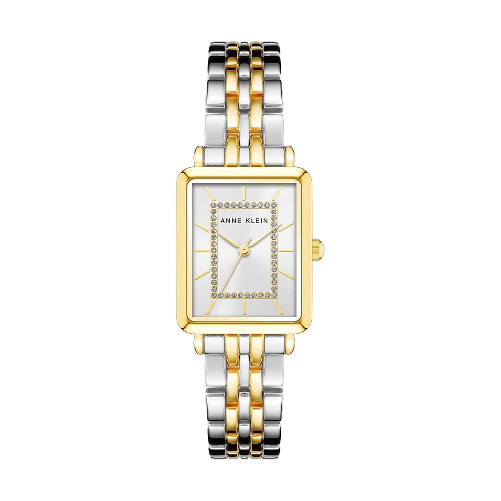 Đồng Hồ Anne Klein Nữ Chính Hãng - Glitter Accented Bracelet - Bạc/Vàng hồng | JapanSport AK/3761SVTT