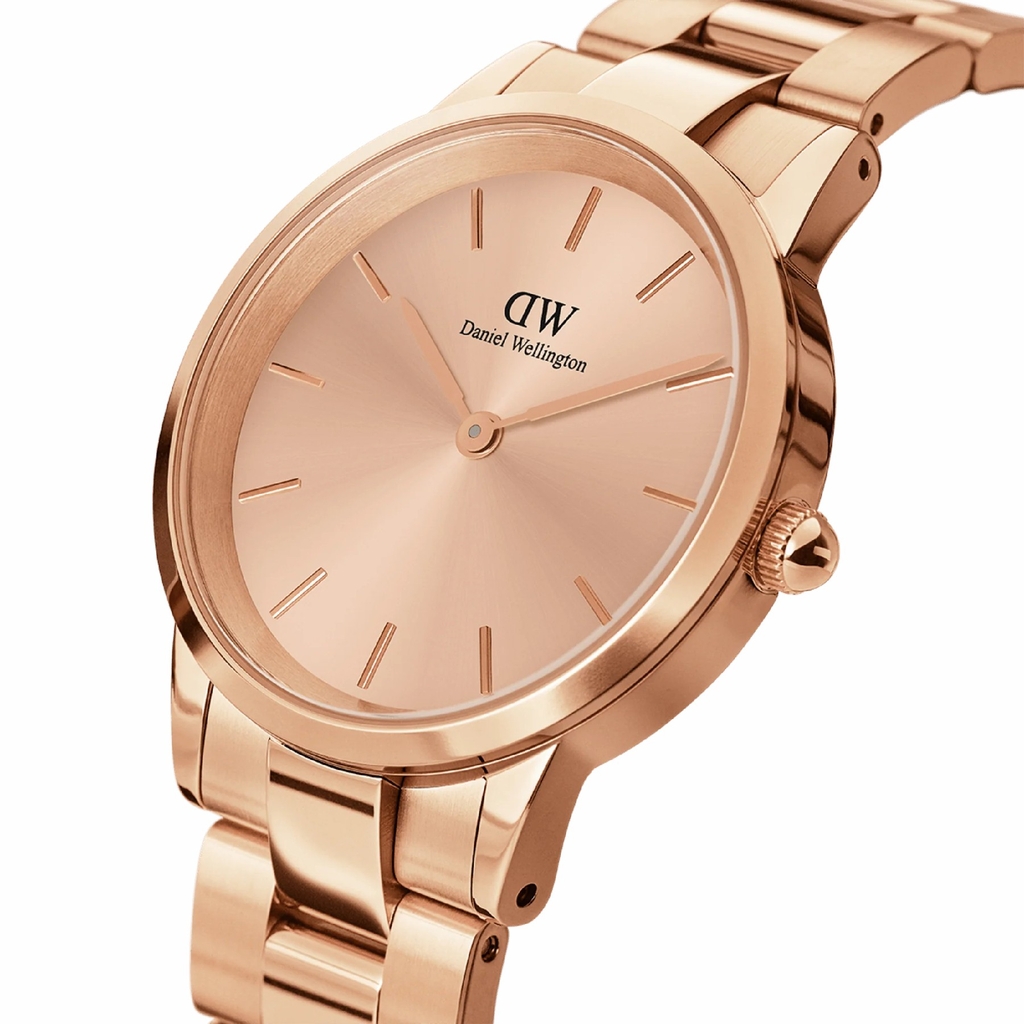 Đồng Hồ Daniel Wellington Nữ Chính Hãng - Iconic Link Rose Gold-tone Dial Ladies - Màu vàng | JapanSport DW00100401