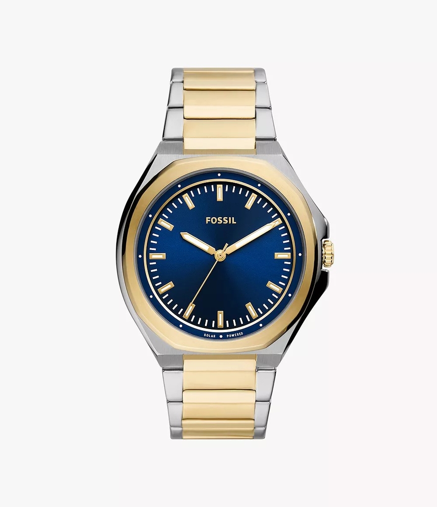 Đồng hồ Fossil Chính hãng - Evanston Solar-Powered Two-Tone Stainless Steel Watch | JapanSport BQ2768