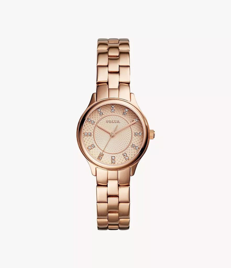 Đồng hồ Fossil Chính hãng - Modern Sophisticate Three-Hand Rose Gold-Tone Stainless Steel Watch | JapanSport BQ1571