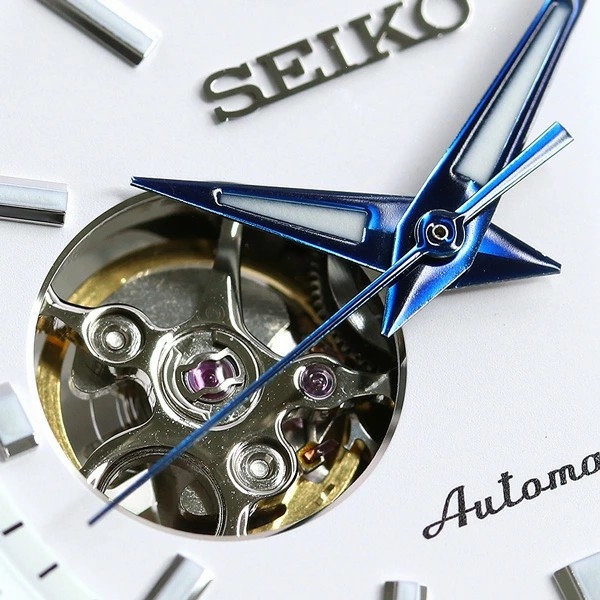 Đồng hồ Seiko Nam Chính hãng - Open Heart - SCVE049 - Màu trắng - tự động | JapanSport