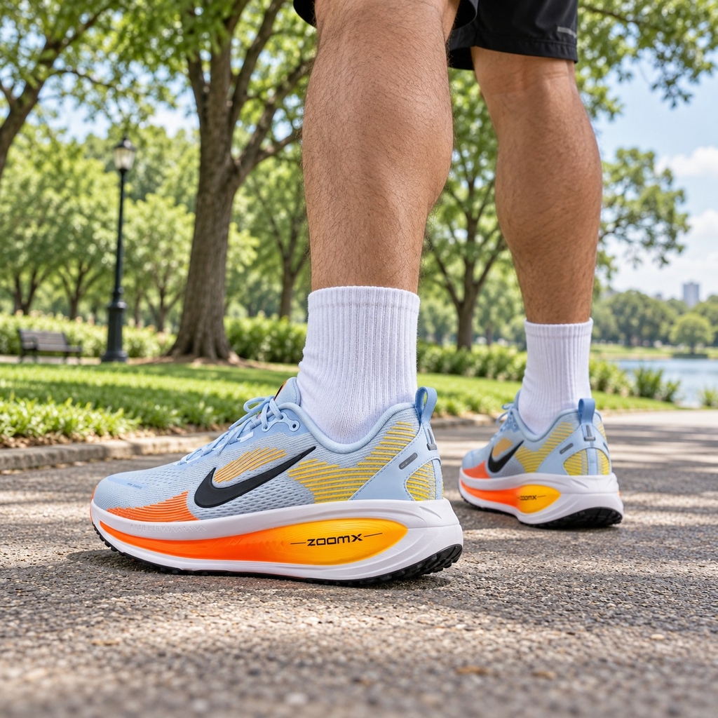 Giày chạy nam Nike Chính Hãng - Vomero 18 - Màu Xám/Cam | JapanSport HM6803-404