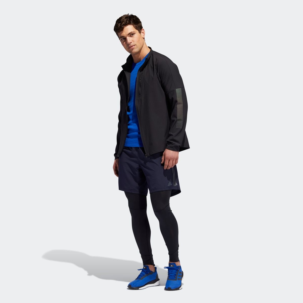 Áo Khoác gió nam Adidas Chính hãng - Rise Up N Run Jacket - Black | JapanSport DZ1575