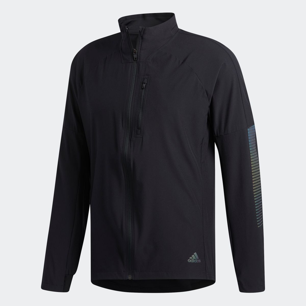 Áo Khoác gió nam Adidas Chính hãng - Rise Up N Run Jacket - Black | JapanSport DZ1575
