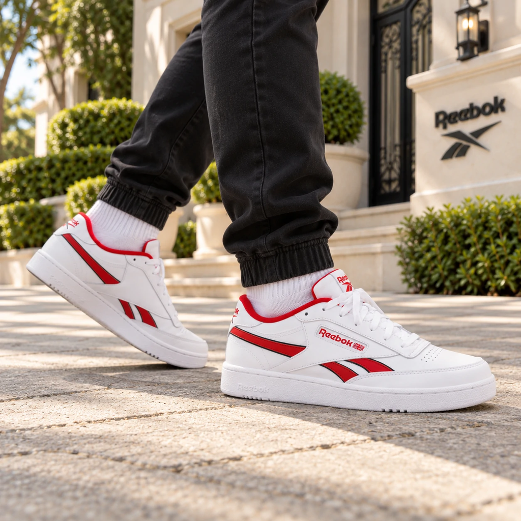 Giày Reebok Nam Chính Hãng - Club C Revenge- trắng/đỏ |JapanSport 100033713