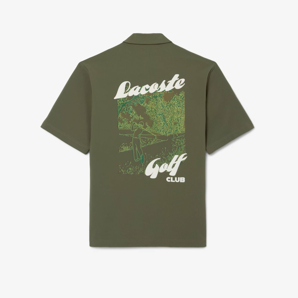 Áo Polo Lacoste Chính hãng - Ultra Dry Printed Stretch - Màu Xanh | JapanSport CH4903-51-E9F