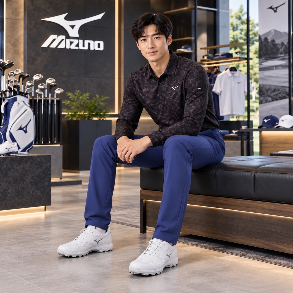 Quần dài Golf Mizuno Nam Chính Hãng - Stretch Tapered Move Pants - Màu xanh | JapanSport E2MFC524-22