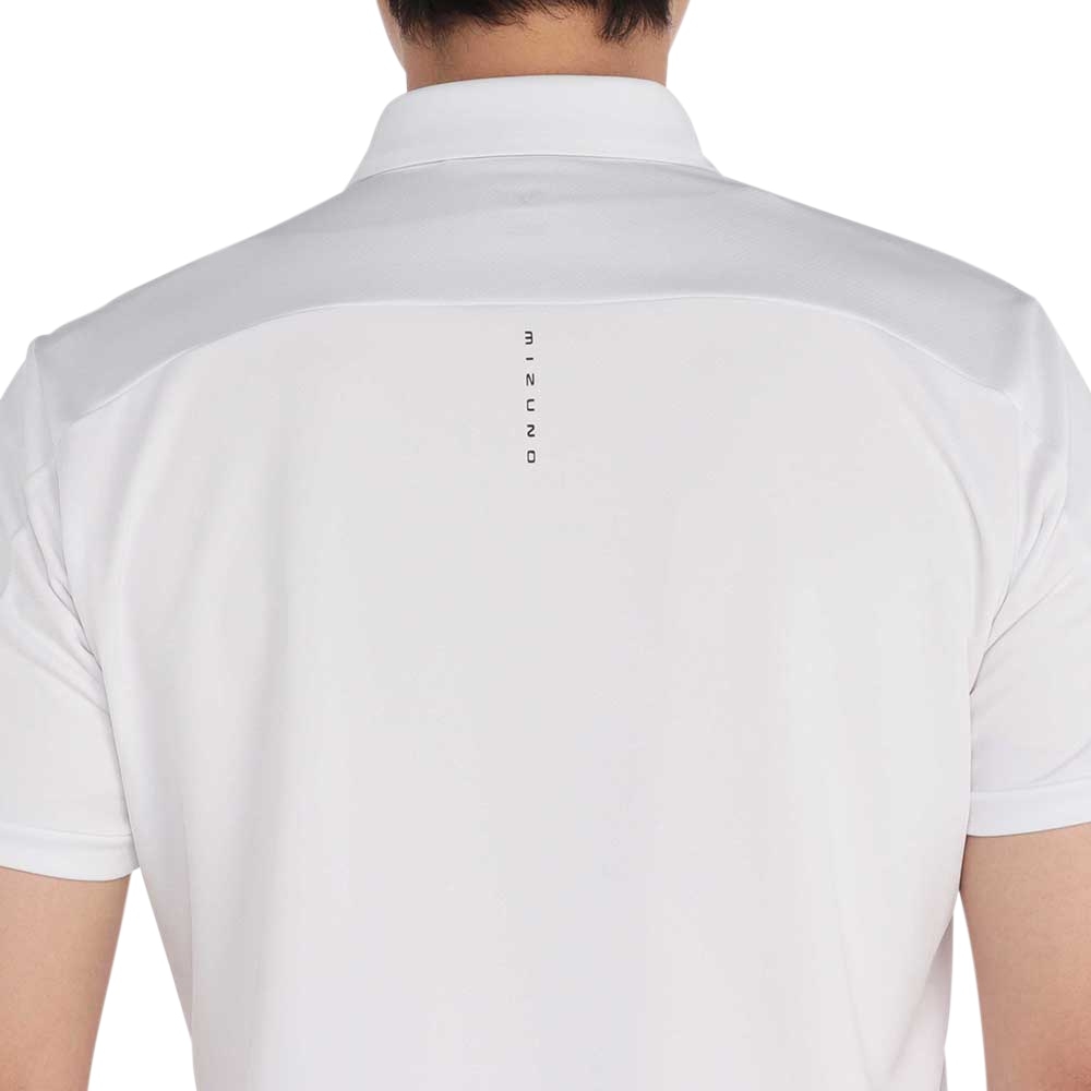 Áo Polo Mizuno Chính Hãng - Solar Cut Short Sleeve Shirt - Nam - Màu Trắng | JapanSport E2MAB001-01