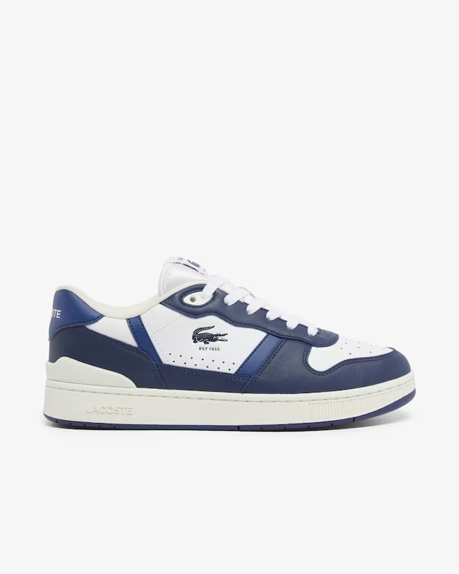 Giày Lacoste Chính hãng - T-Clip Set Leather Sneakers - Màu Xanh/Trắng | JapanSport 7-48SMA0042-042