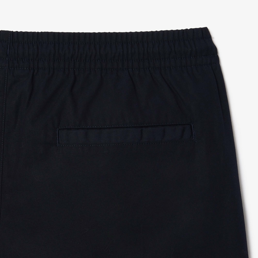 Quần Short Lacoste Chính hãng - Relaxed Fit Poplin - Màu Abysm Blue | JapanSport GH7220-51-HDE