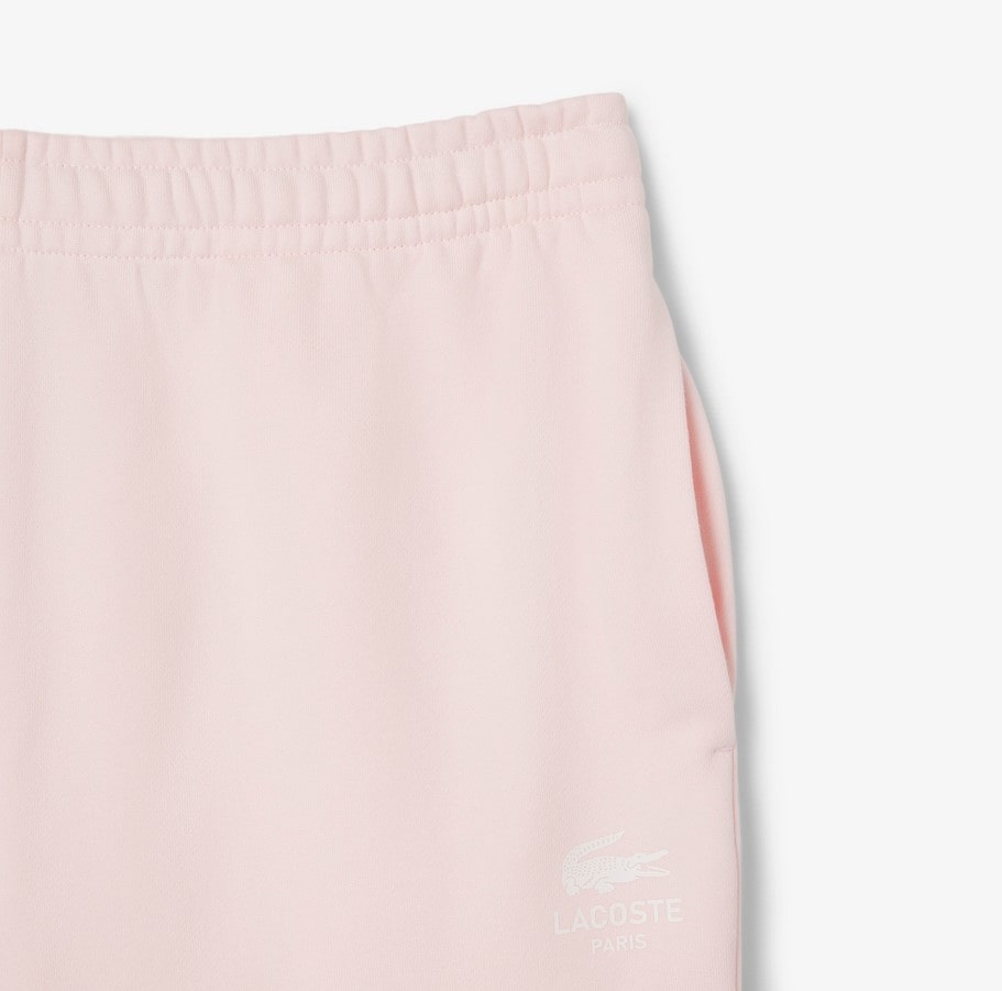 Quần Short Lacoste Chính hãng - Printed Cotton Fleece Shorts - Màu Hồng | JapanSport GH0990-51-T03