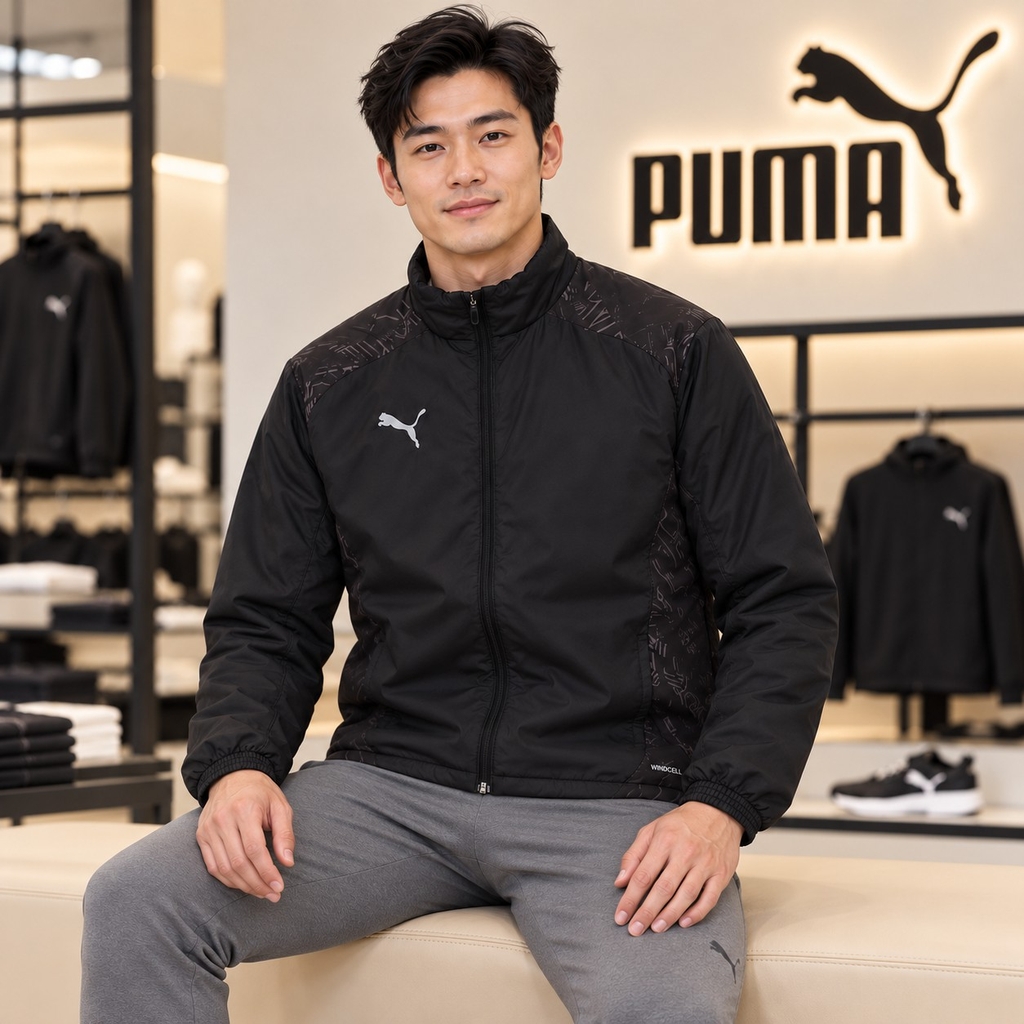 Áo Khoác Puma Chính Hãng - teamFINAL Padded Woven Jacket - Màu Đen | JapanSport 659739-03