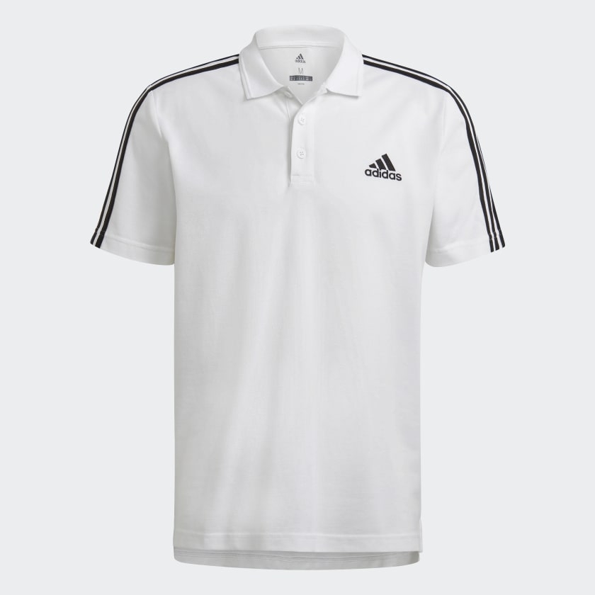 Áo Polo Adidas Chính hãng - Essentials Piqué Embroidered Small Logo 3 AEROREADY - Trắng | JapanSport GK9138