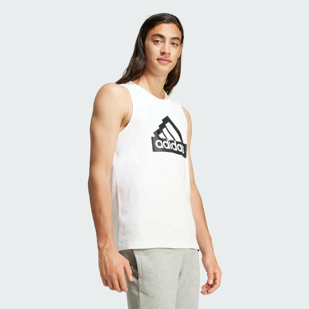 Áo ba lỗ Adidas Nam Chính Hãng - Modern Essentials Graphic Tank Top - Màu Trắng | JapanSport IW2633