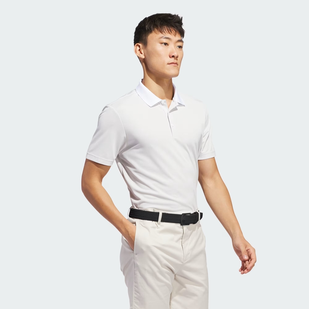 Áo Polo Golf Adidas Nam Chính Hãng - Adi Performance Heathered Polo Shirt - Màu Trắng | JapanSport IU4487