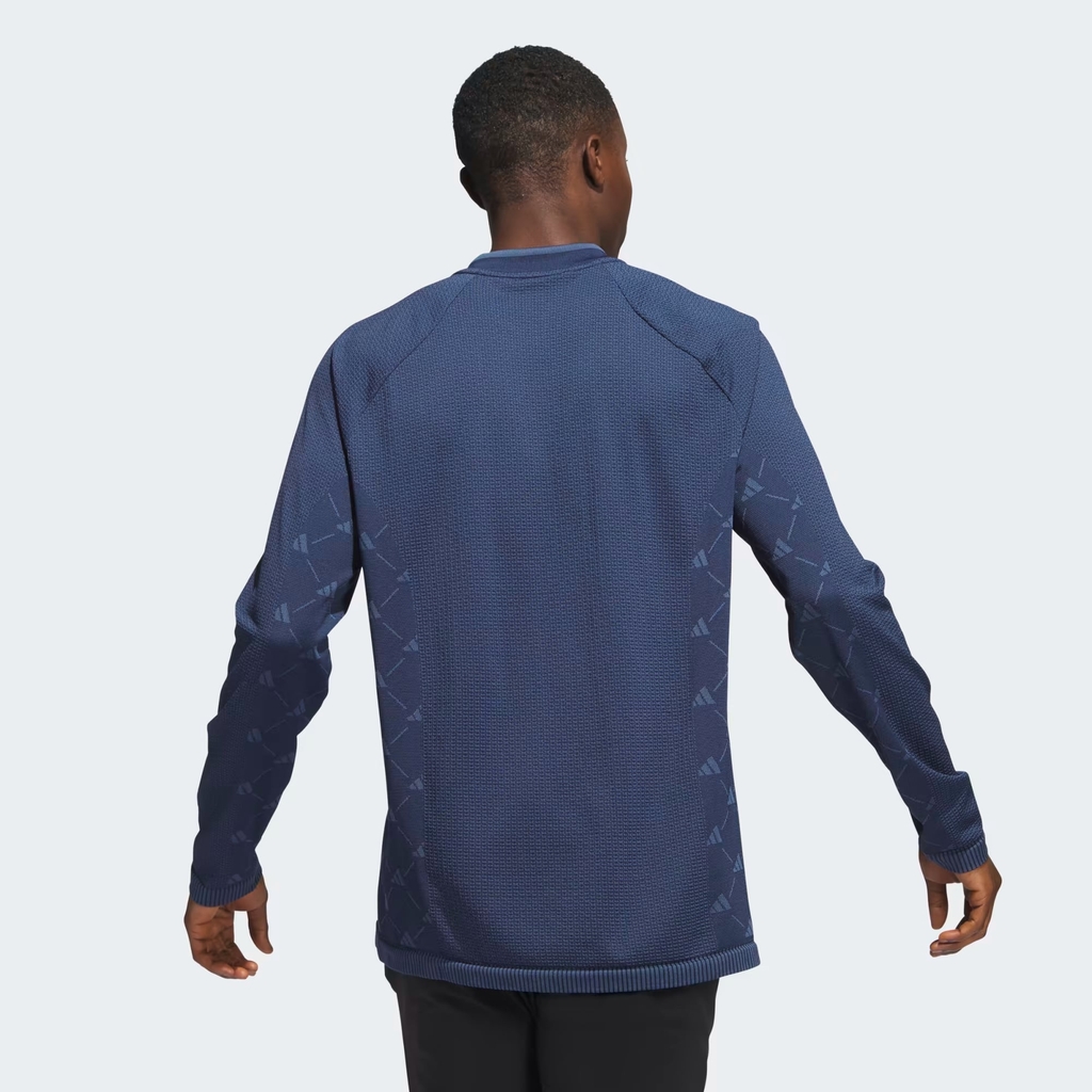 Áo Polo Adidas Nam Chính Hãng - Ultimate365 Tour PRIMEKNIT Long Sleeve - Màu Xanh | JapanSport HY1792