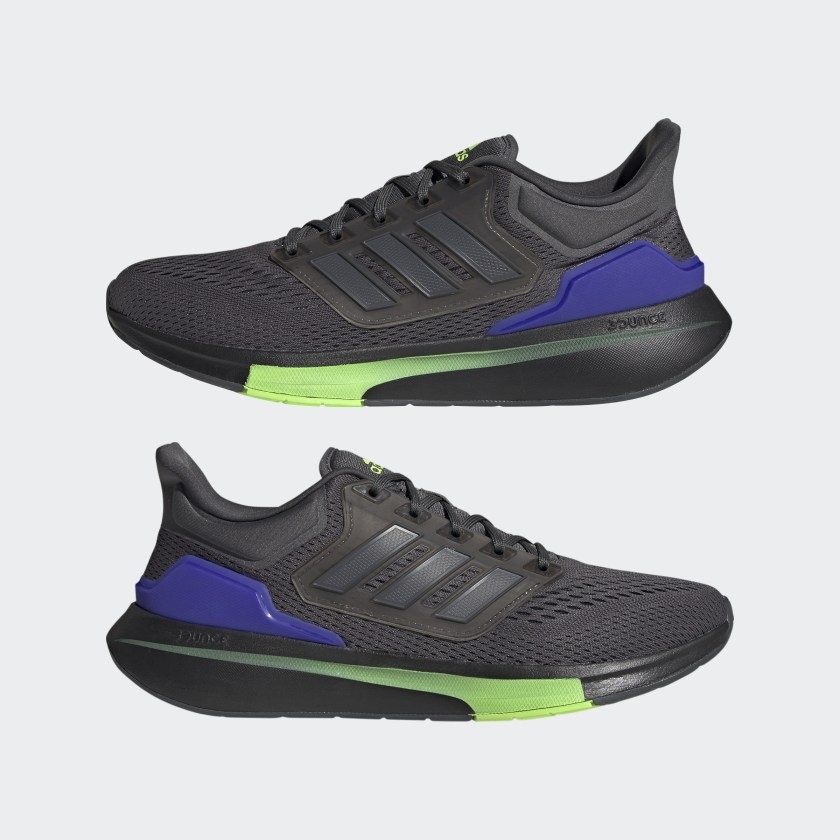 Giày chạy Adidas Chính hãng - EQ21 RUN Nam - Đen Xám | JapanSport H00515