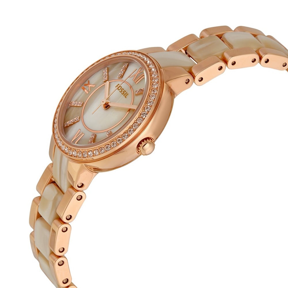 Đồng hồ Nữ Fossil Chính hãng - Fossil Virginia Rose-Tone & Horn | JapanSport ES3716