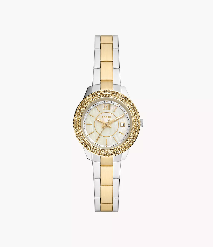 Đồng hồ Nữ Fossil Chính hãng - Stella 30mm Two-Tone Sang Trọng – Máy Quartz | JapanSport  ES5138