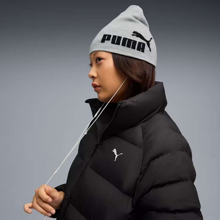 Mũ len Puma Chính Hãng - Essentials Mid Crown Cuffless Beanie - Màu Xám | JapanSport 026411-02