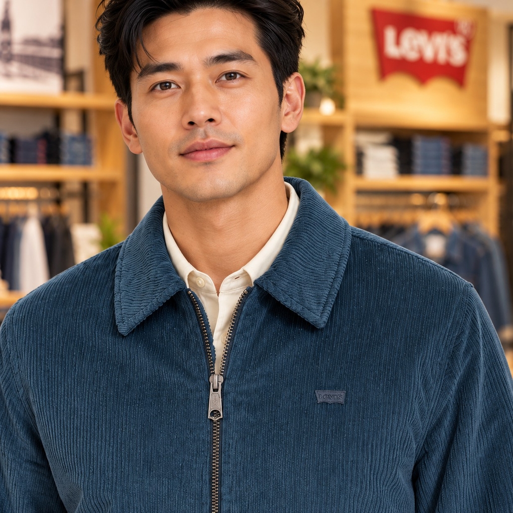Áo Khoác Levi's Chính Hãng -  Levi’s Corduroy Bomber Jacket -Grey  | JapanSport   LM3OC275-gry