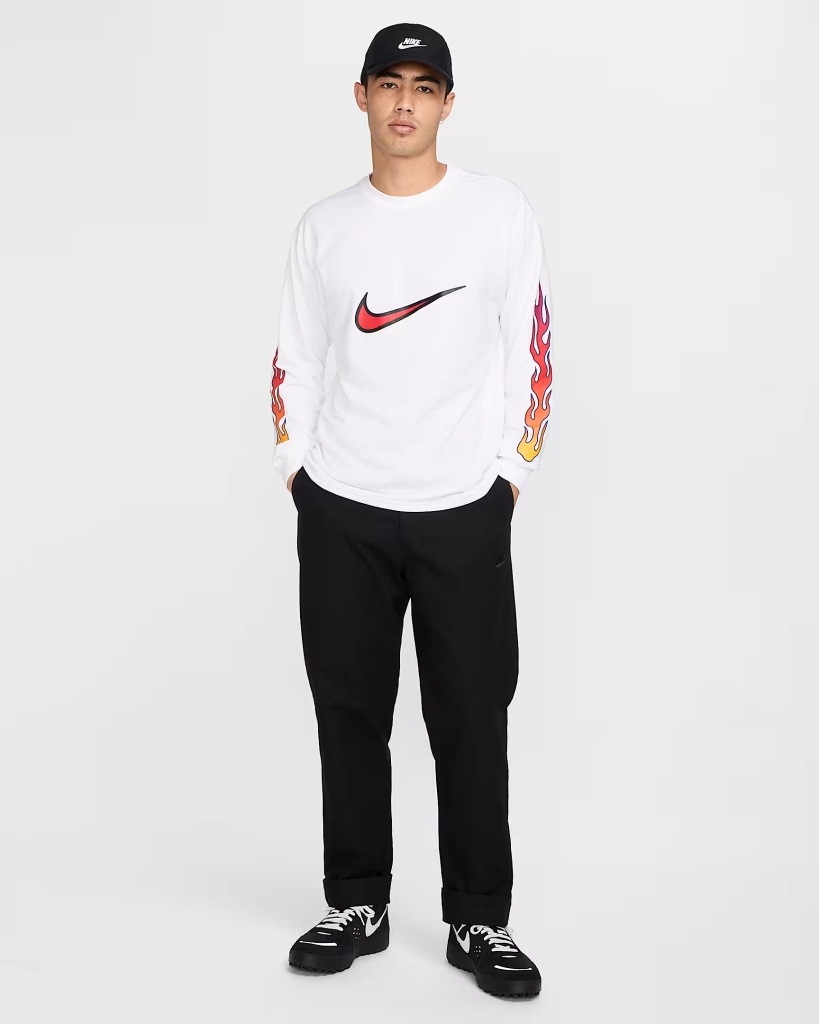 Áo Khoác Nike Chính Hãng - Long-Sleeve T-Shirt - Màu Trắng | JapanSport IB7539-100