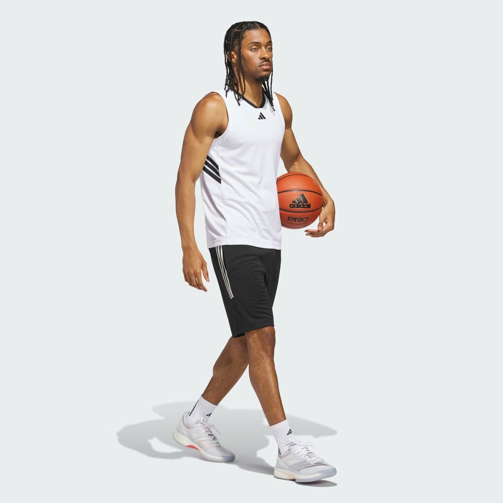 Quần Short Adidas Nam Chính Hãng - 3-Stripes Basketball - Màu Đen | JapanSport IU2432