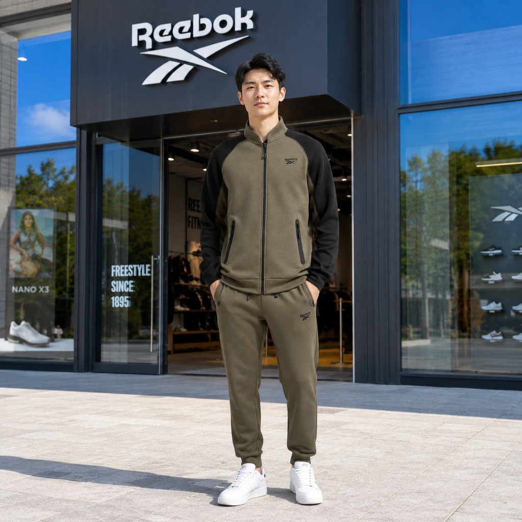 Áo Phông Reebok Chính Hãng - Contrast Panel Bomber Men's Jacket - Màu Xanh/Đen | JapanSport 100239674