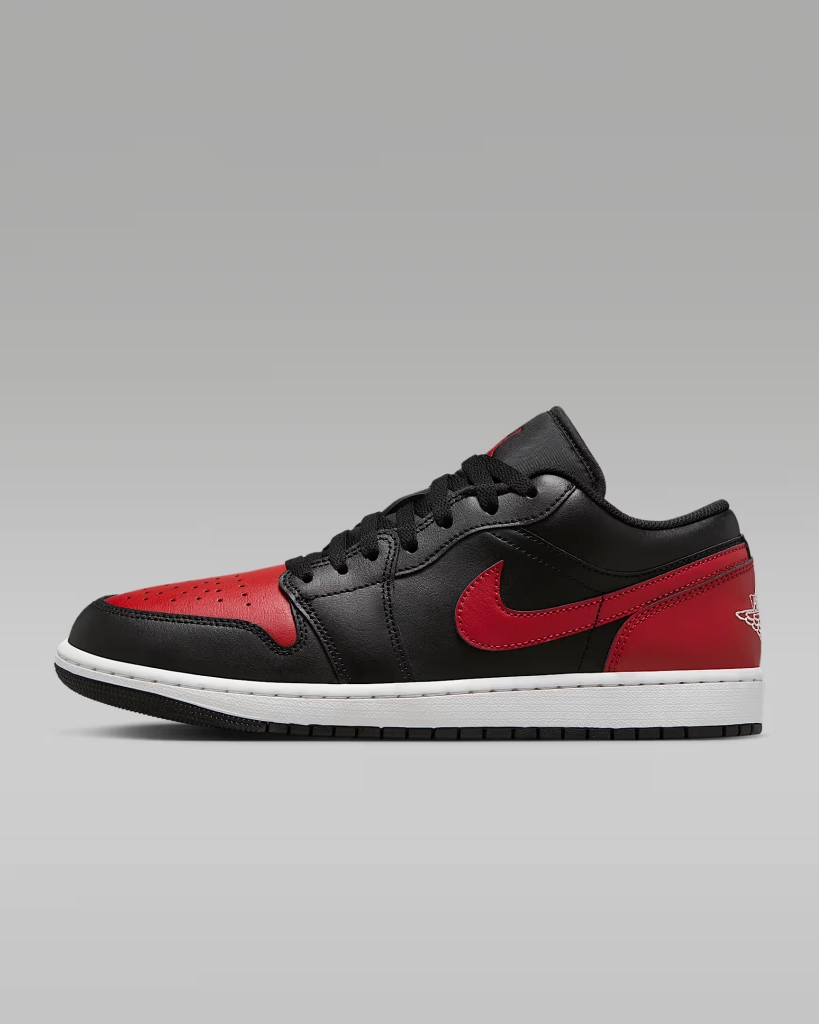 Giày Nam Nike Chính Hãng - Air Jordan 1 Low - Màu Đen Đỏ | JapanSport 553558-067