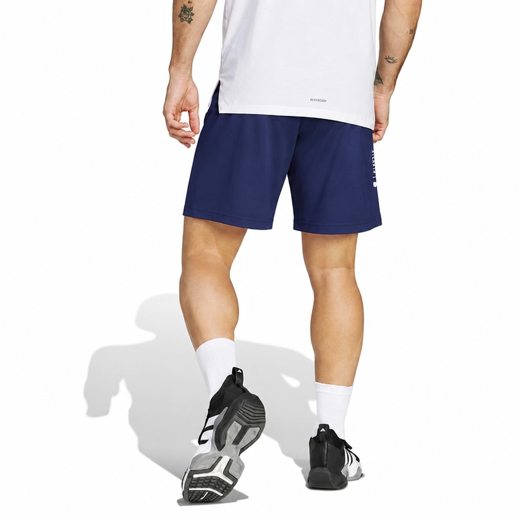 Quần Short Adidas Nam Chính Hãng - D4T Woven Kansas University - Màu Xanh | JapanSport JE4534