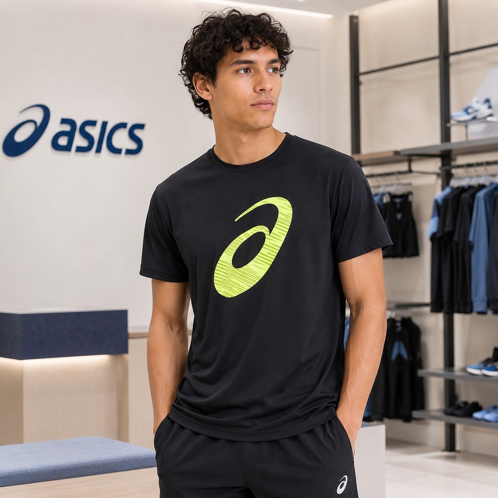 Áo Phông Asics Chính Hãng - Dry Big Logo Short-Sleeve - Màu Đen | JapanSport 2031E019-002