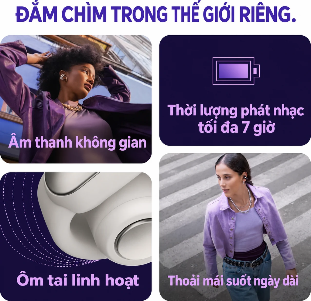 Tai nghe Bose chính hãng - Ultra Open Earbuds LE Desert Gold – Tai nghe tai mở - Màu đen vàng | JapanSport