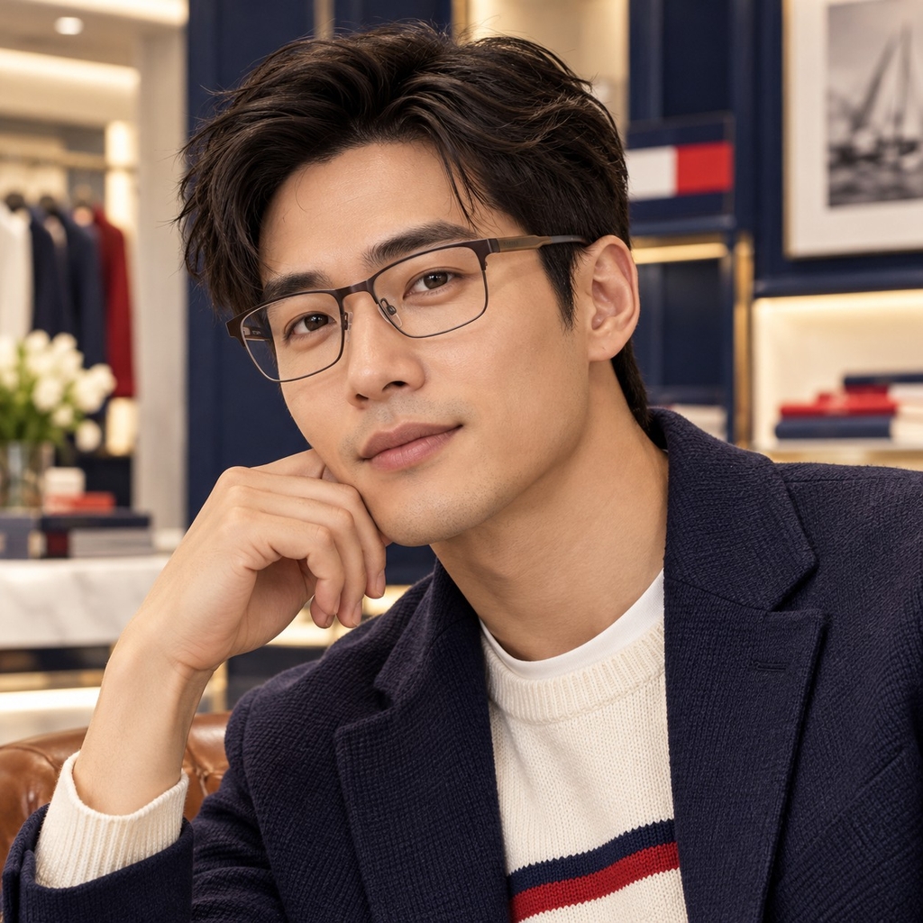 Kính Tommy Hilfiger Chính hãng - Men's Grey Eyeglasses -53-18-140| JapanSport   TH1396