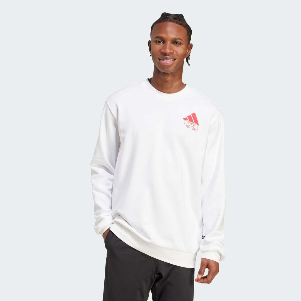Áo Dài Tay Adidas Nam Chính Hãng - Food fortune cookie Graphic Sweatshirt - Màu Trắng| JapanSport  JW4347