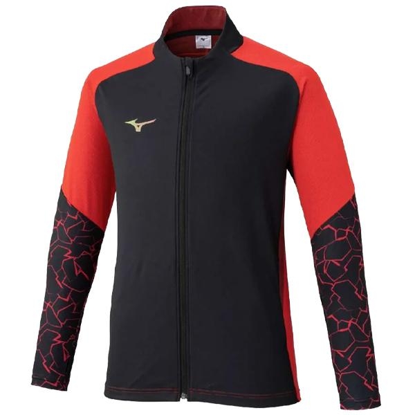 Áo Khoác Mizuno Chính Hãng - Mizuno Football Training Shirts - Màu Đen/Đỏ | JapanSport P2MCC035-96