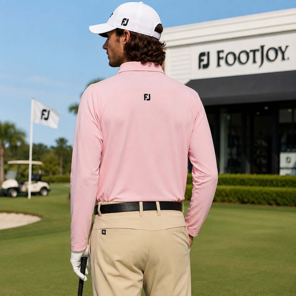 Áo Dài Tay FOOTJOY Chính Hãng - Golf Shoulder Line Long Sleeve Shirt - Màu Hồng | JapanSport 38587 FJ-F25-S03