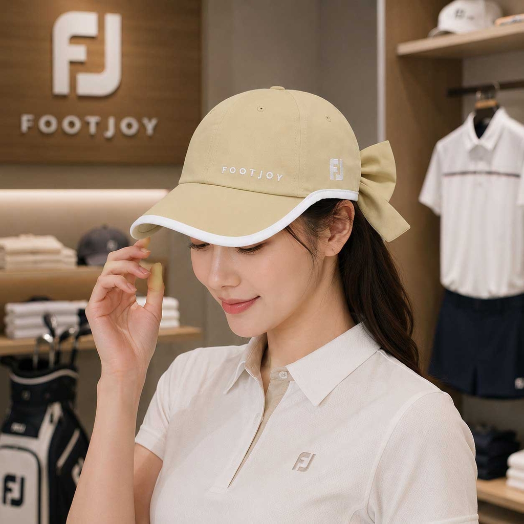 Mũ Foot joy Chính Hãng - Women's WO Ear Carbonbon Cap - Màu Vàng | JapanSport PH24ARBB-2B
