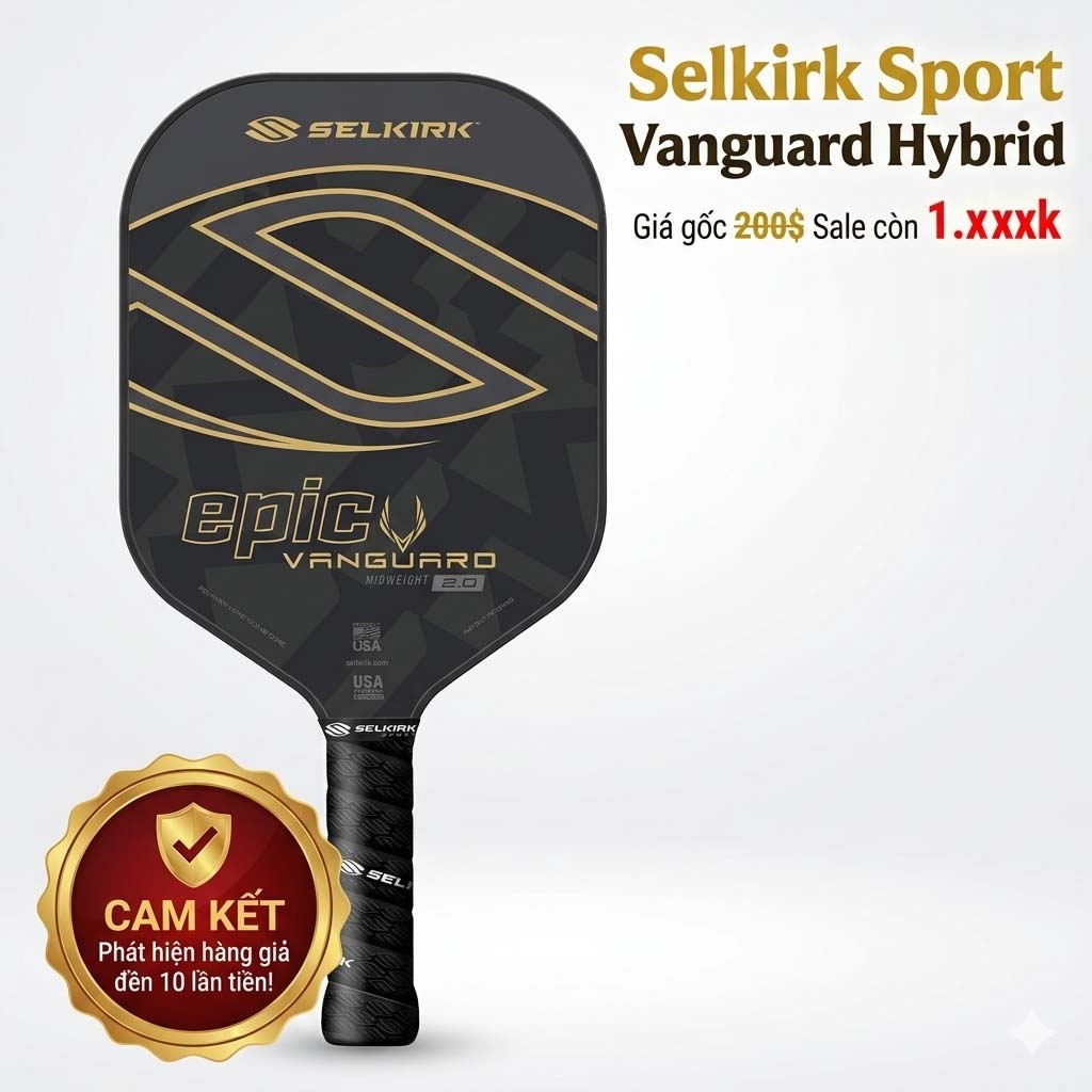 Vợt Pickleball Selkirk chính hãng | Vanguard 2.0 Epic 16mm - Regal - (All-Around) | JapanSport