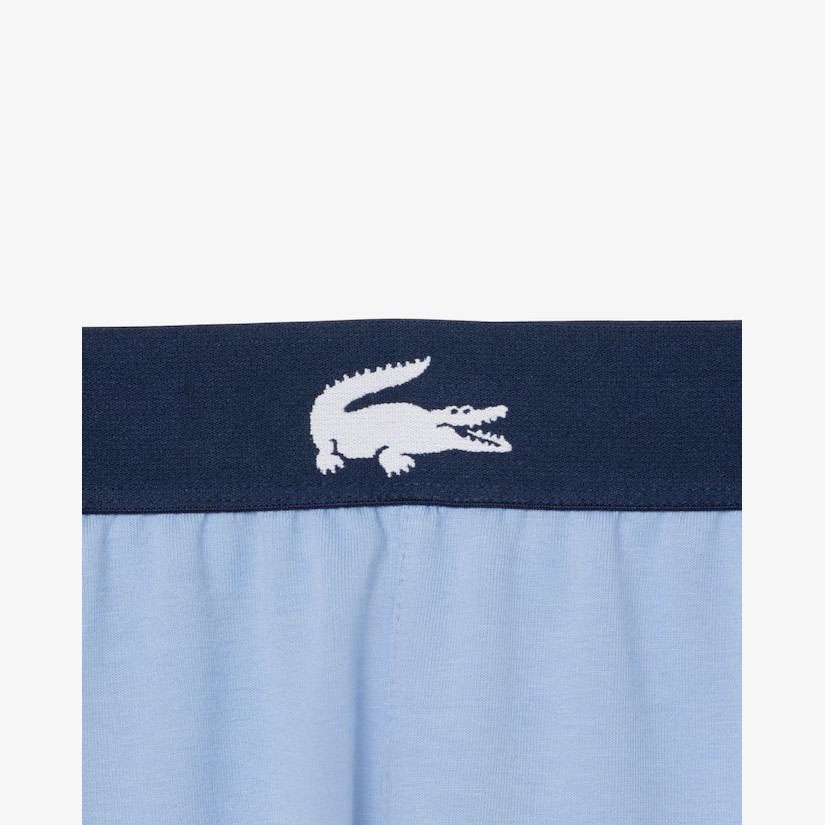 Quần short Lacoste Chính Hãng - Regular Fit Straight Cut Fleece Loungewear Shorts - Màu Xanh | JapanSport GH0722-51-30Y