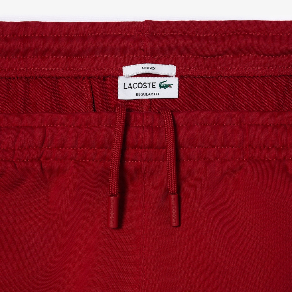 Quần short Lacoste Chính Hãng - Unisex Signature Print Fleece Shorts - Màu Đỏ | JapanSport GH1220-51-IXX