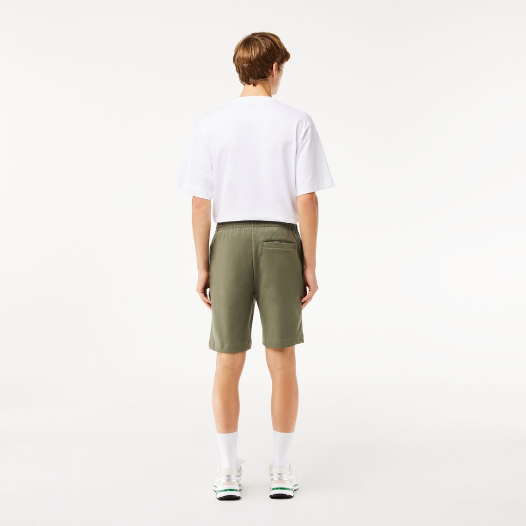 Quần short Lacoste Chính Hãng - Regular Fit Fleece Shorts - Màu Olive | JapanSport GH9627-51-316